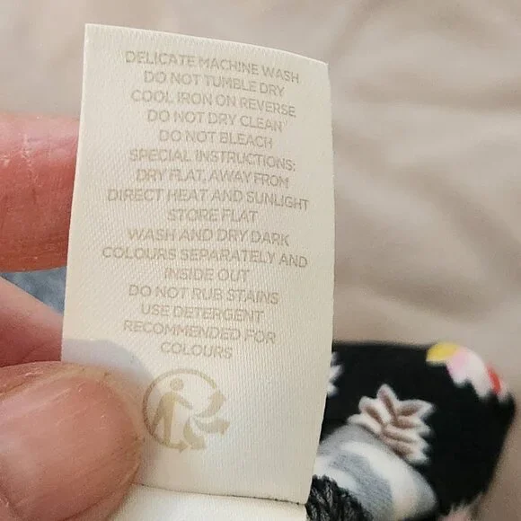 Boden Miriam Jersey Tunic Dress Midi Bell Sleeve Black Floral - Picture 3 of 10